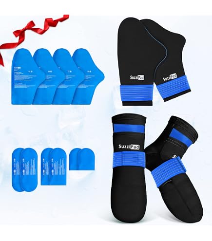 Amazon.com: SuzziPad Foot Ice Pack Cooling Socks & Cold Gloves for